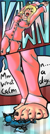 drawing feet blonde comic color cum toes barefoot pajamas cat_ears amy bulge unaware teasing cat_girl shrunken_person stretching mspaintgts rook yawning
