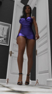 feet high_heels shrunken_men foot_crush legs unaware under_foot floor_view point_of_view digital_render amgipi