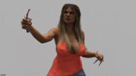 handheld cleavage finger domination shrunken_men foot_crush cruel hand_crush manicure looking_at_victim digital_render amgipi