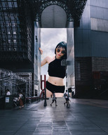 giantess collage glasses asian belly bystanders between_buildings airraid