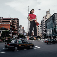 giantess collage city buildings helicopter asian tower streets vehicles airraid