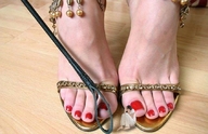 collage foot_worship sitting sandals shrunken_man nail_polish open_toe
