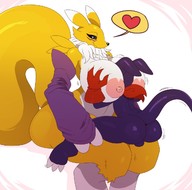 breasts drawing tail size_difference color sex renamon ss2