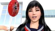 giantess finger buildings uniform shrunken_woman lollipop looking_at_tiny digital_render ai_tanaka aithegiantess