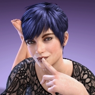 mouth barefoot finger soles short_hair foot_worship shrunken_men hand on_foot looking_at_viewer imminent_vore digital_render bigiolax ear_jewelry