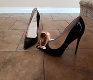 collage high_heels domination slave kneeling shrunken_man naked_man cleaning