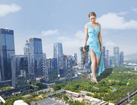 giantess collage city destruction park wonderslug dress legs skyscraper sky brie_larson