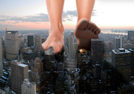 collage feet city mega destruction toes barefoot soles fire skyscraper mrderpington