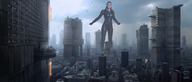 breasts giantess collage city mega destruction buildings wonderslug red_hair uniform star_wars x-men sophie_turner jean_grey marvel_comics tie_fighters natkatsz fighter_planes
