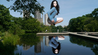 giantess collage water buildings park wonderslug dress lake reflection trees looking_at_tiny katie_mcgrath