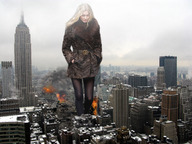 giantess collage city mega blonde destruction wonderslug fire rubble skyscraper new_york_city empire_state_building elsa_hosk