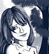 drawing gentle giantess tail anthro monochrome shrunken_woman on_shoulder