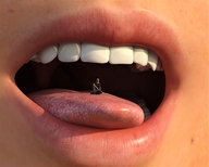gentle giantess tongue teeth sitting shrunken_man inside_mouth digital_render