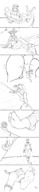 drawing feet comic monochrome multiple_sizes street_fighter unaware juri_han smushedboy makoto elena menat ibuki laura_matsuda