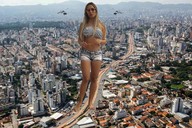 giantess collage city blonde long_hair barefoot helicopter navel shorts sunglasses standing top brazil bare_midriff zebos2003 leticia_santiago belo