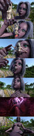 giantess white_hair nude vore comic digestion stomach dangle cat_girl night_elf glowing_eyes looking_at_tiny digital_render madamemaeve