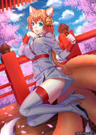 drawing color handheld uniform kitsune shrunken_woman fox_girl batusawa cysh_aizen malyna