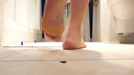 crush collage feet barefoot blood shrunken_men foot_crush cruel floor loryelle