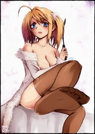 breasts drawing giantess sexy feet blonde long_hair blue_eyes soles anime messiah nylons mistress point_of_view