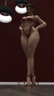 breasts high_heels blood brunette shrunken_men foot_crush legs cruel under_foot pedicure floor digital_render amgipi