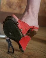 collage high_heels sandals shrunken_man raised_foot impending_doom open_toe