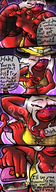 breasts drawing giantess horns comic color handheld purple_eyes sweat demoness teasing entrapment grabbing smelly red_skin mspaintgts armpits deoderant