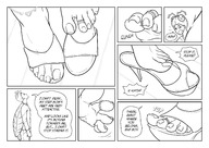 drawing feet comic monochrome toes high_heels foot_crush between_toes toe_ring ankle_bracelet smushedboy