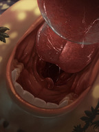 drawing giantess karbo tongue mouth teeth saliva uvula long_tongue imminent_vore