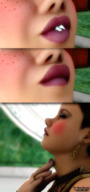 giantess vore princess lips close_up cruel lipstick freckles makeup olympia digital_render ashkiiwolf