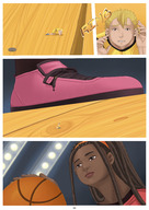 drawing comic color basketball unaware shrunken_man on_shoe ayami6 basketball_player minor_league