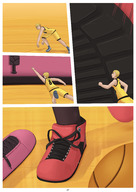 drawing comic basketball unaware running shrunken_man impending_doom ayami6 minor_league