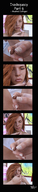 gentle nude penis handheld barefoot bed smiling story red_hair shrunken_man bedroom between_fingers digital_render maskedcollager