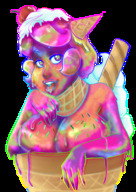 drawing giantess vore earth giga large_breasts cleavage ice_cream slime_girl titankilla raizel-v food_girl sir--raptor