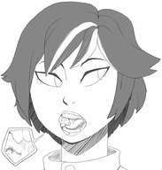 drawing vore monochrome lips asian unaware disney cutaway gogo_tomago big_hero_6 chewing_gum hair_streak emmacat64