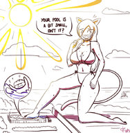 bikini drawing giantess feet color sun cat_girl xanafar zoom swimming_pool