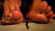 giantess collage feet clothed toes slave massage shrunken_man loryelle