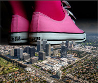giantess collage city shoes socks outdoors converse