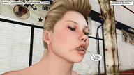 vore shrunken_man looking_down open_mouth dialogue imminent_vore digital_render