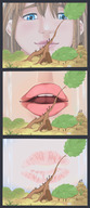 drawing giantess long_hair brunette kissing grass leaf crowds watching ayami6 terrarium