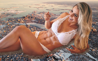 collage city mega blonde destruction belly abs jets skyscraper athletic aerial_view redcoffee1 mari_reis