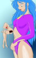 drawing insertion manga color handheld anime blue_hair sequence rape elf bondage shrunken_men kissa-g