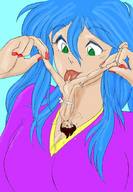 drawing nude vore manga color tongue anime blue_hair sequence rape elf bondage shrunken_men kissa-g
