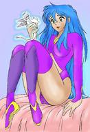 drawing insertion manga color handheld anime blue_hair sequence elf shrunken_men kissa-g