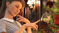 christmas hand shrunken_woman trapped fingers sorenzer0 looking_at_tiny digital_render ornament