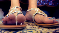 collage feet toes domination foot_worship sandals shrunken_woman shrunken_man pedicure floor under_toe imminent_crush loryelle