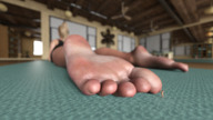 micro feet blonde toes barefoot soles lying_down shrunken_woman floor digital_render 3dzfetish