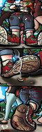 drawing crush color green_eyes jeans shoes blood brunette punk low_angle gore smoking death shrunken_man cruel smoke shoe_crush converse mat red_highlights mspaintgts skylar transient