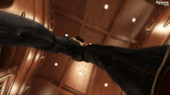 black_hair long_hair clothed low_angle indoors point_of_view spawngts digital_render