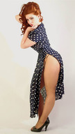 collage upskirt long_hair high_heels red_hair unknown_artist shrunken_man no_background human_clothing