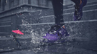feet rain shrunken_woman steps sneakers outdoors splash umbrella sorenzer0 digital_render